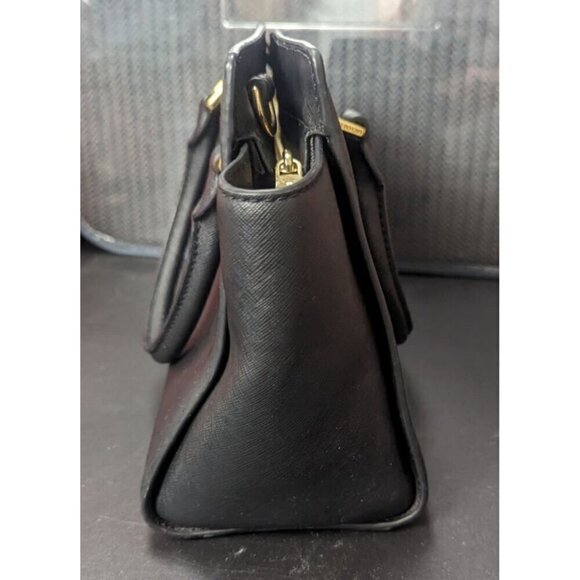 Michael Kors 30S3GLMS2L Selma Medium Top Zip Satchel Selma Black Handbag 13in - Picture 11 of 14